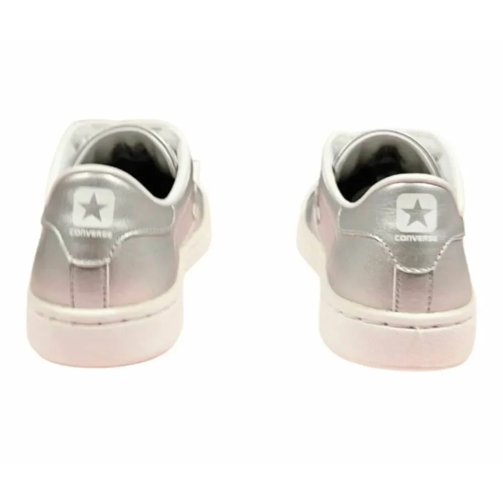NWOB CONVERSE Pro Leather Low 'Silver' Sneaker Size 6.5